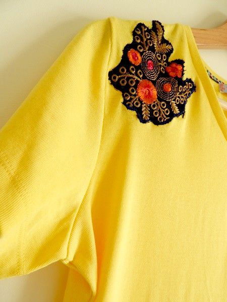 refashion t-shirt to something new with applique designs