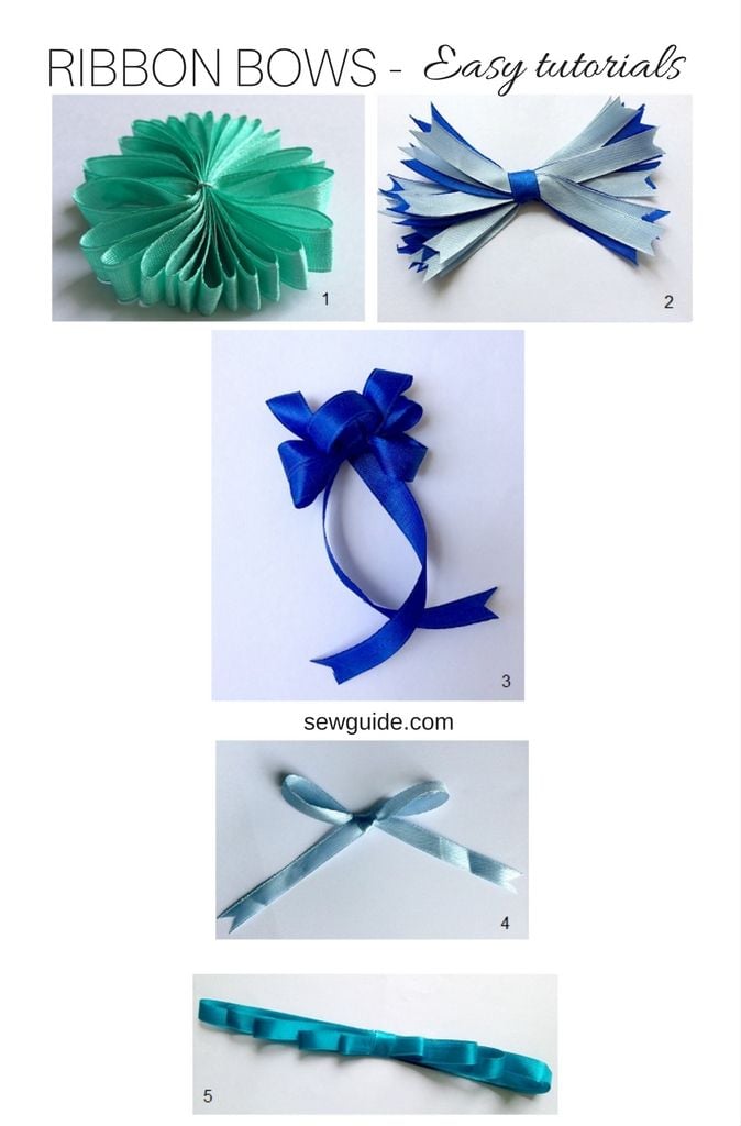 Make a bow with ribbon