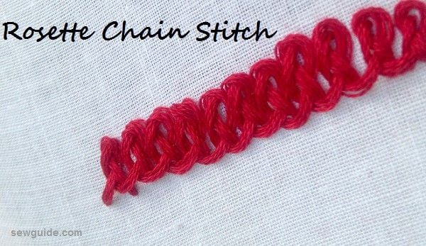 rosette chain stitch