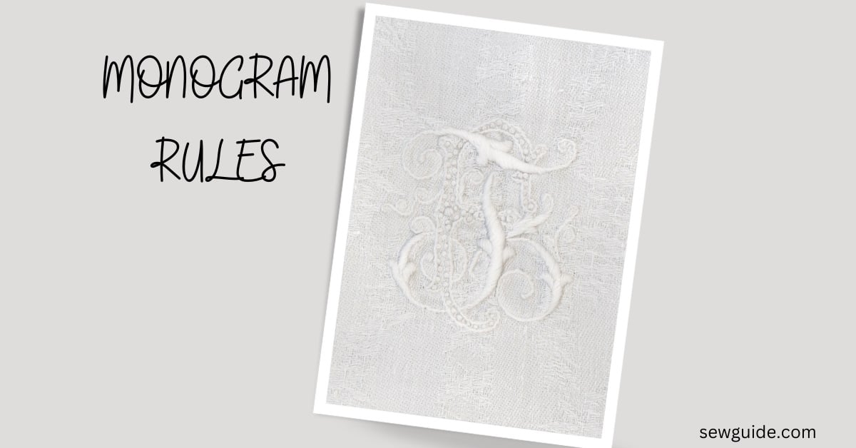 rules for monogram placements.