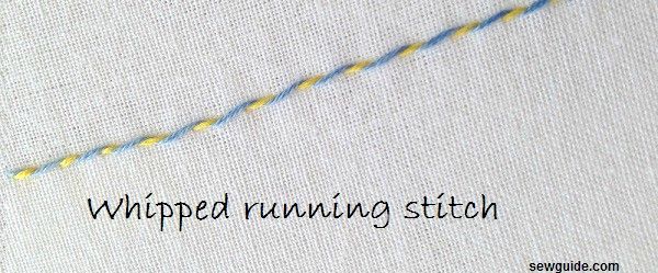 The whipped running stitch