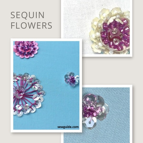 sequin flower sewing