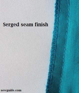 serged edge finish