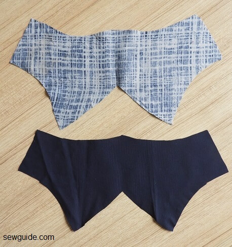 cut out the pattern pieces for the mask