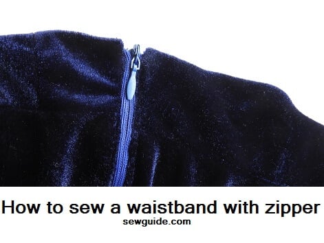 insert a zipper on waistband