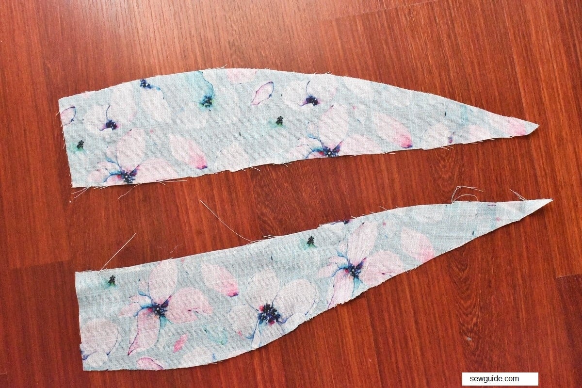 the facing pieces for the shawl collar