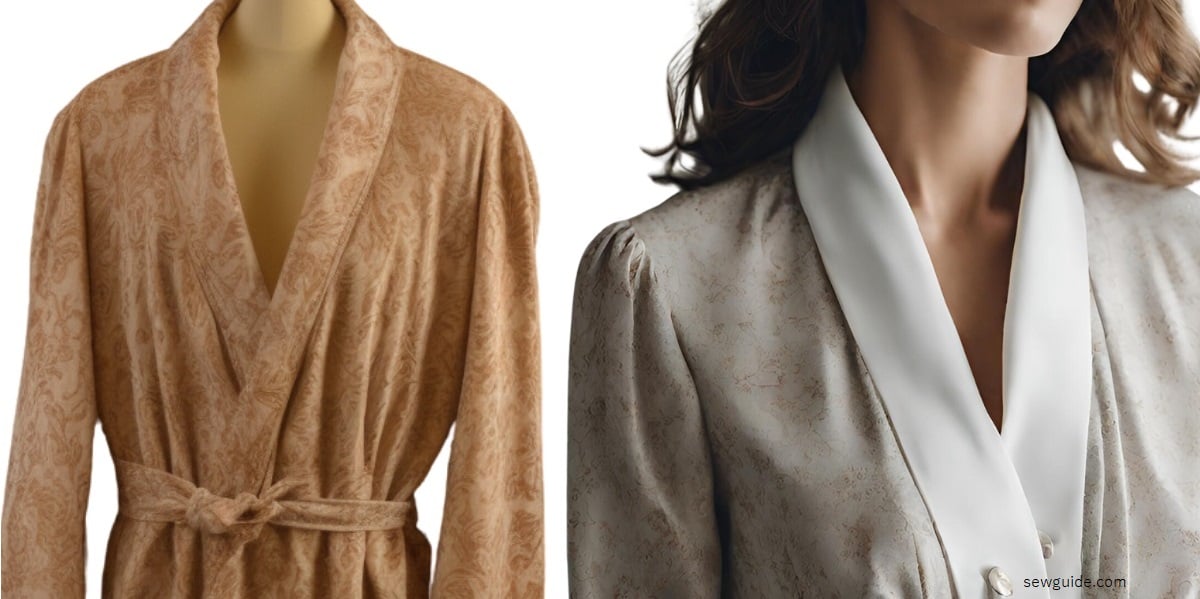 shawl collar on womans clothing