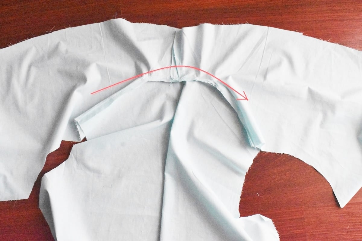 joining the front bodice to the back