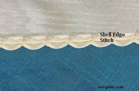 how to sew a shell edge