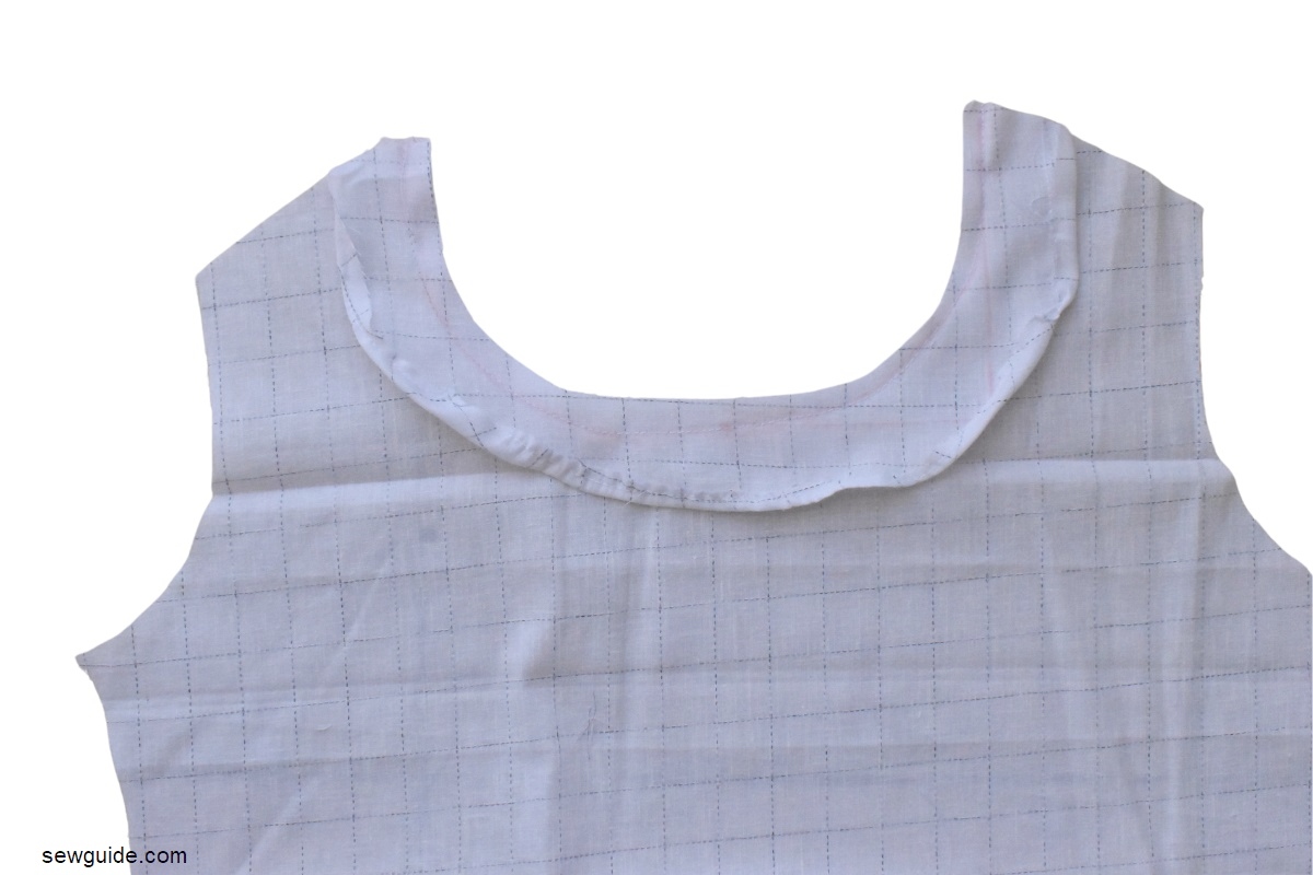 back neckline of shell top
