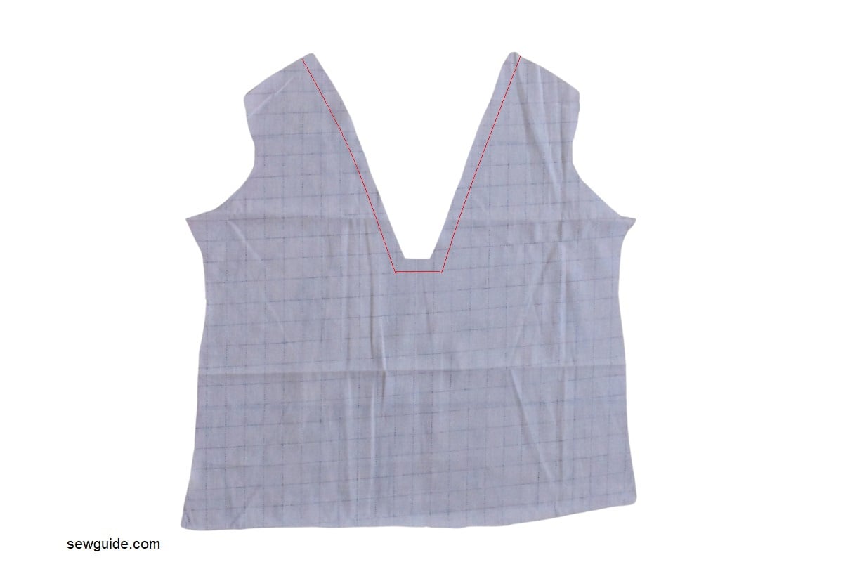 mark placket stitching line