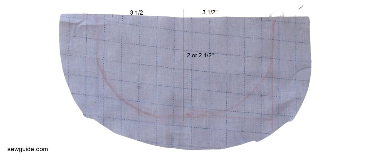 facing of back neckline