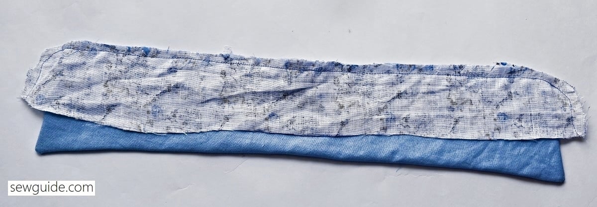 Sew along the edge of the under collar