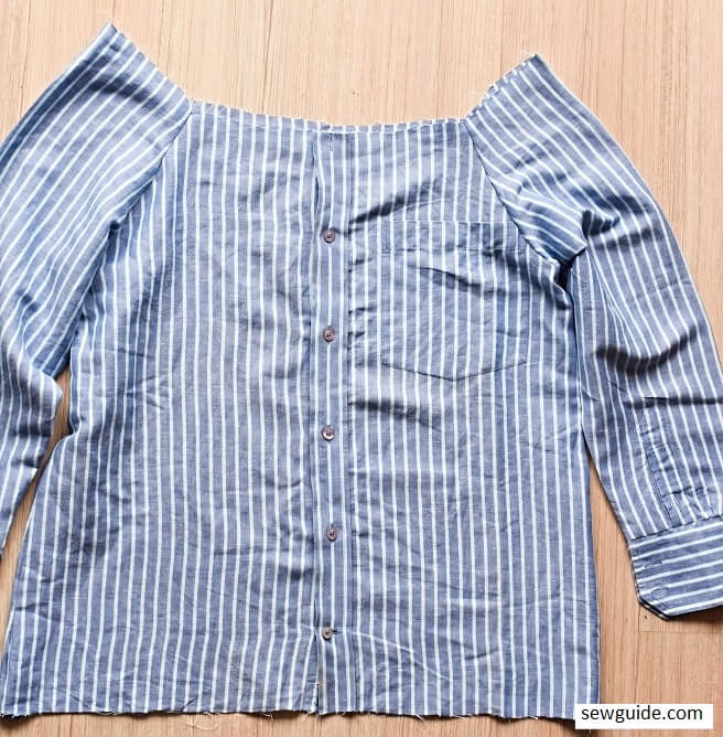 Sleeves are joined to the bodice