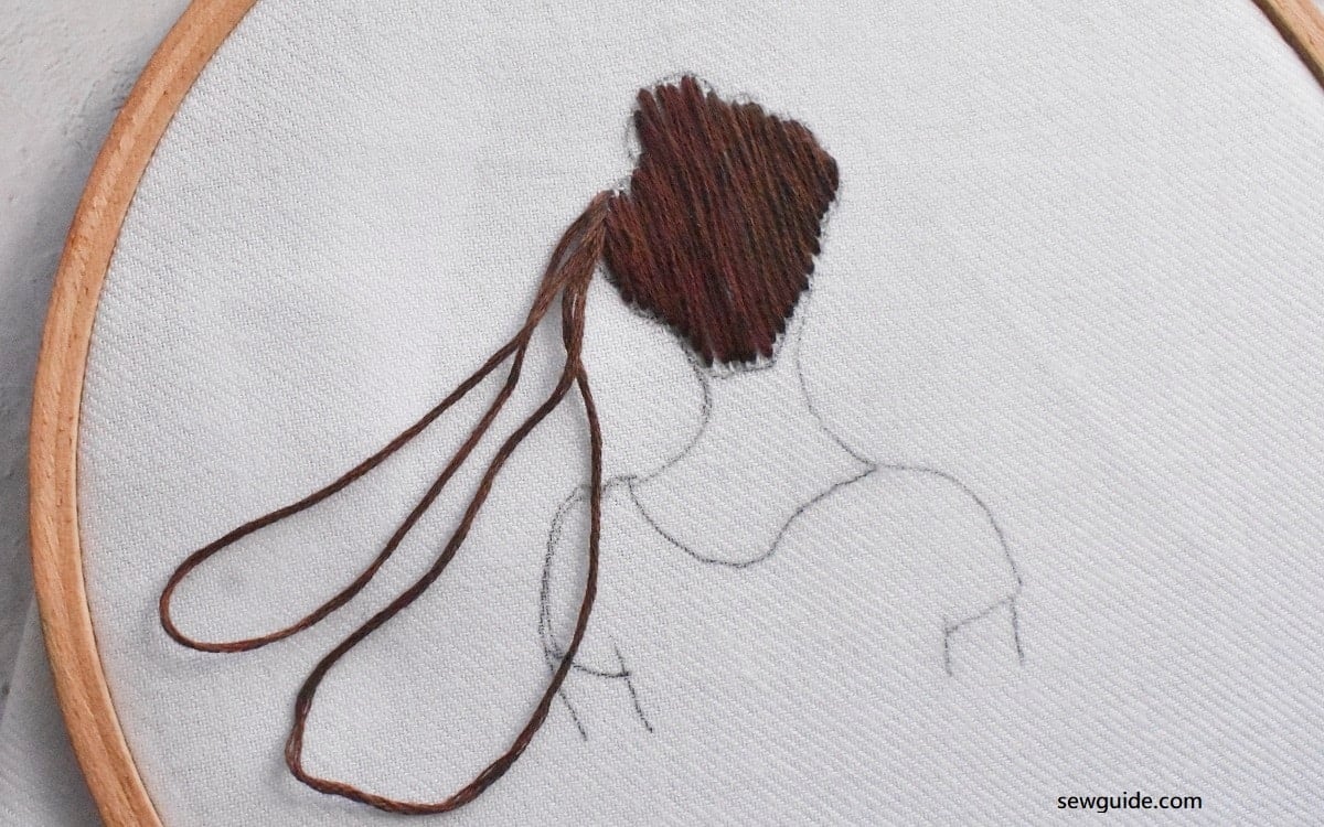 loop stitches along the outer edge