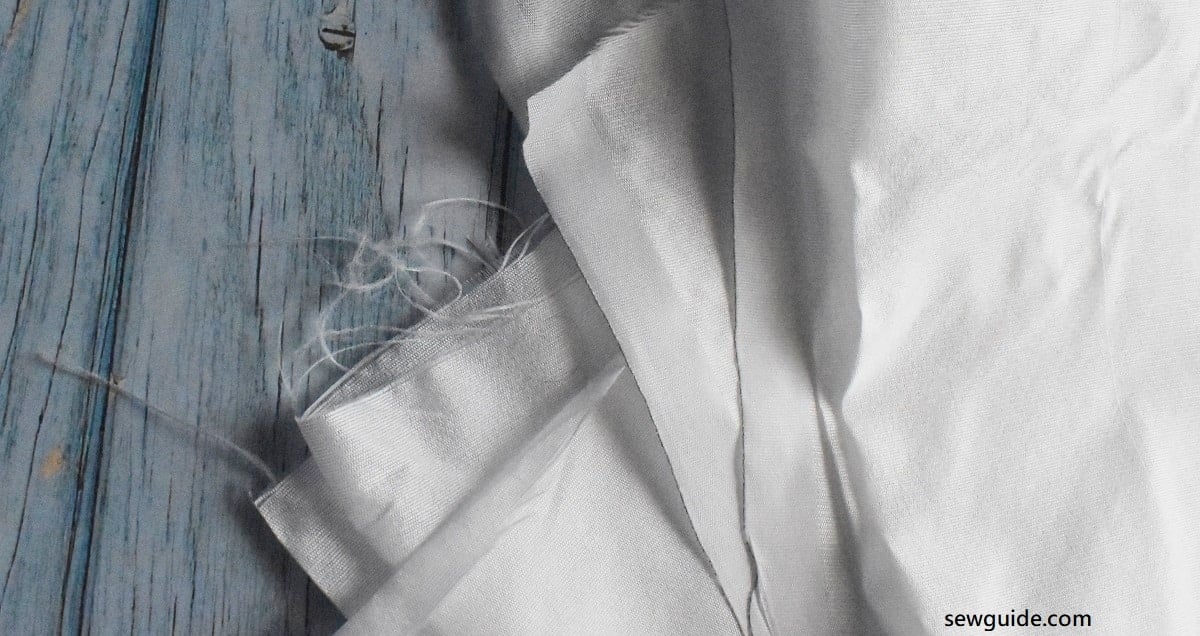 fraying edges of silk