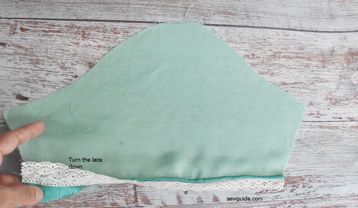 lace edge turned down