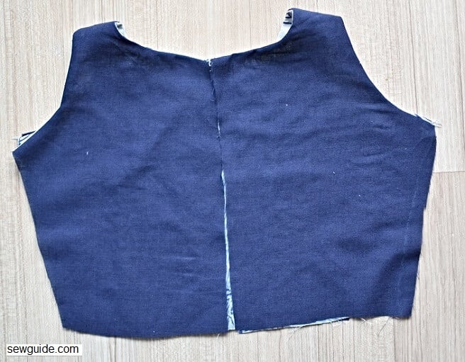 The bodice kept wrong side out