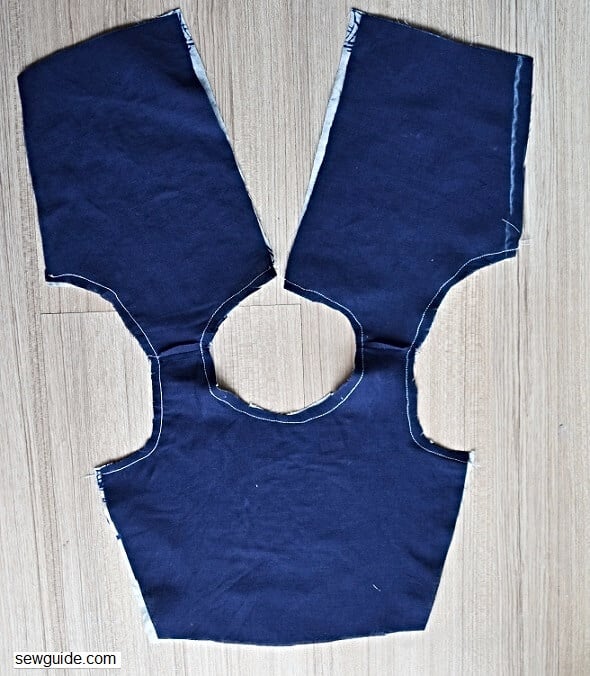 Join the bodices at the armholes