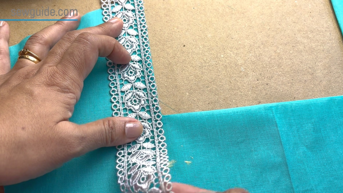 keep the trim along the edge of the neckline