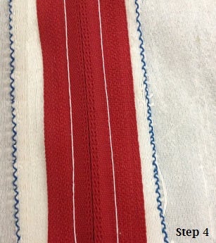 sew along the zipper side