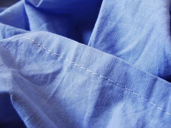 straight stitches on a hem