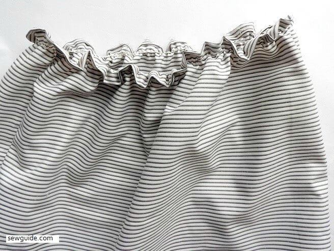 start shirring on the top edge of the shirred tube top 