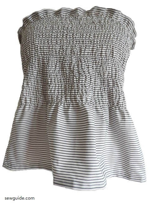 shirred tube top - strapless top