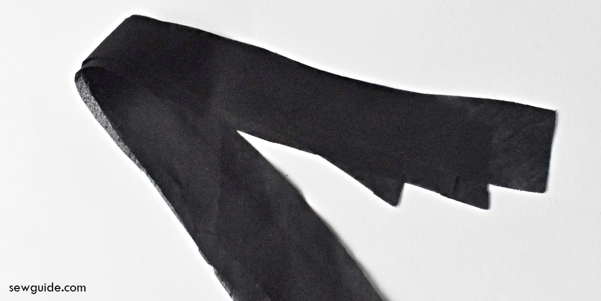 Cut out 3 fabric strips - one 48 inches and 2 24 inches long