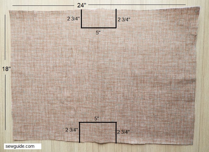 cut out the fabric to sew the zippered tote pattern