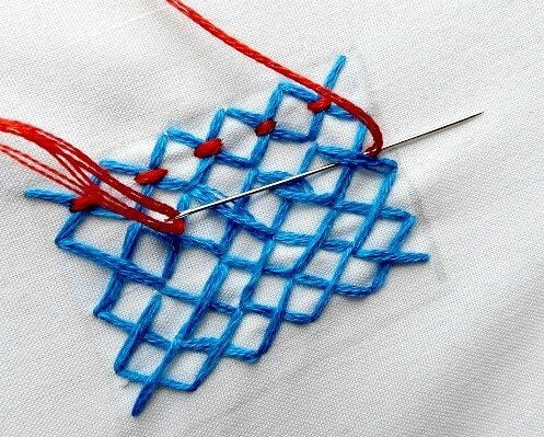 textured background hand embroidery stitches