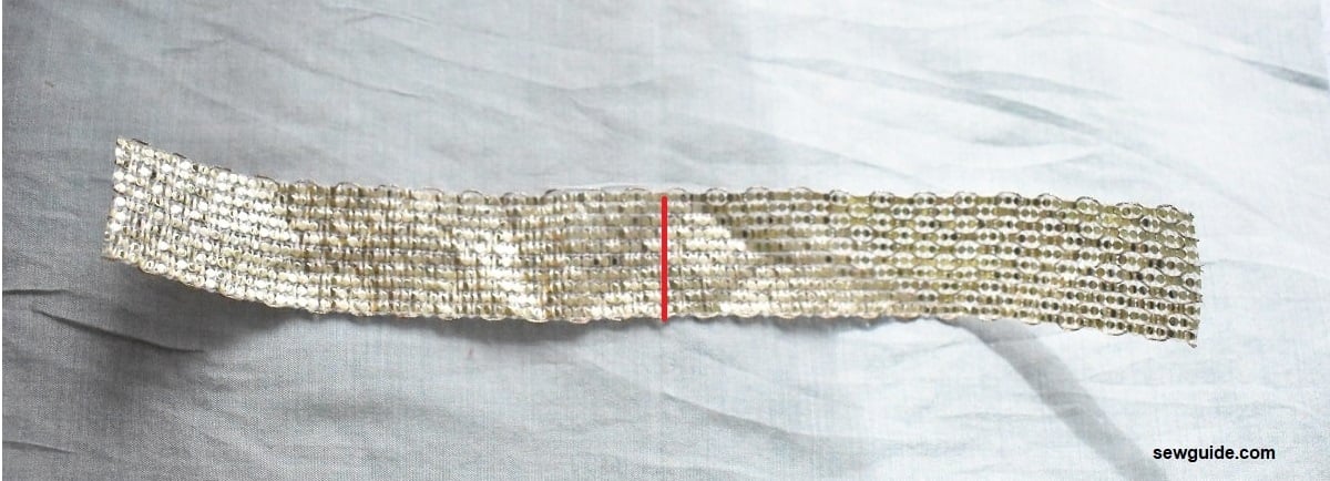 stay stitch the trim place