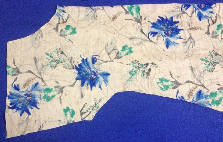 Cut the tunic top pattern from fabric