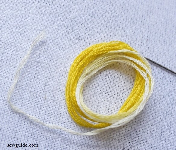 variegated embroidery thread work