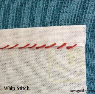 how to sew whip stitch