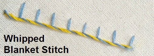 whipped blanket stitch