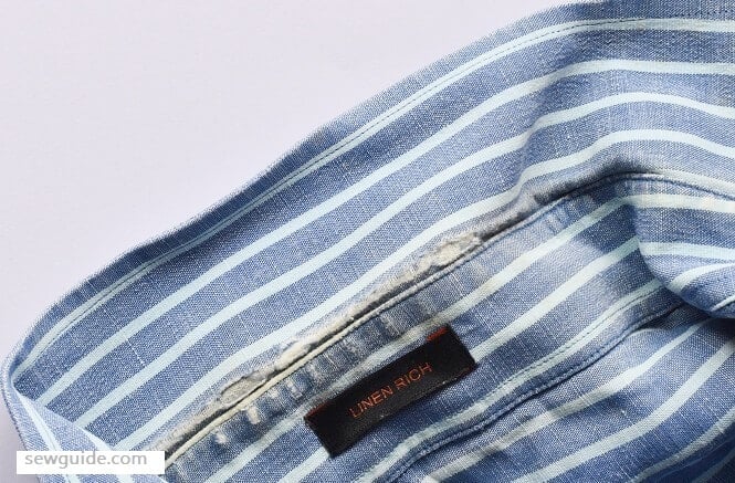 fixing a worn out collar of shirts