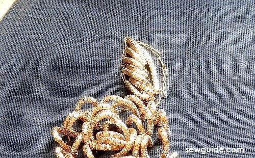 fill the design with zardosi design stitches