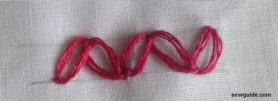 zig zag chain stitch
