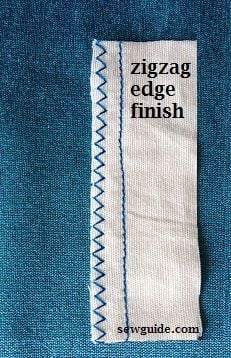 zig zag seam finish