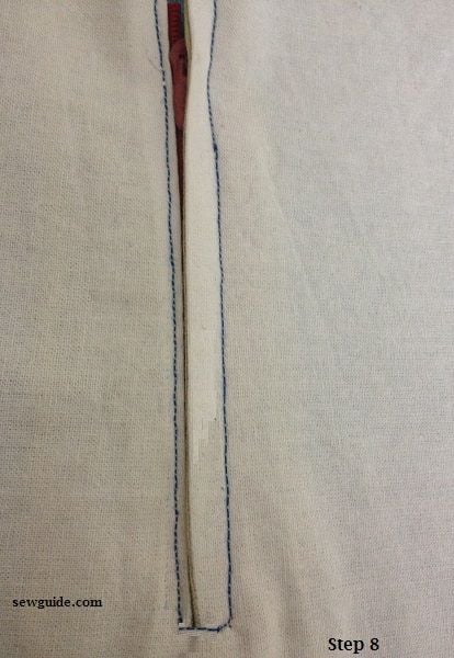 stitch parallel to the seam
