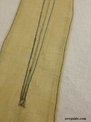 sew along the zipper line