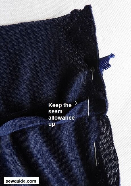 press seam allowance up