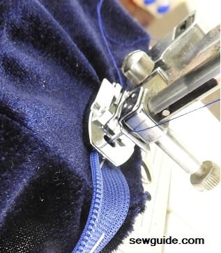 sew the zipper with an invisible zipper foot