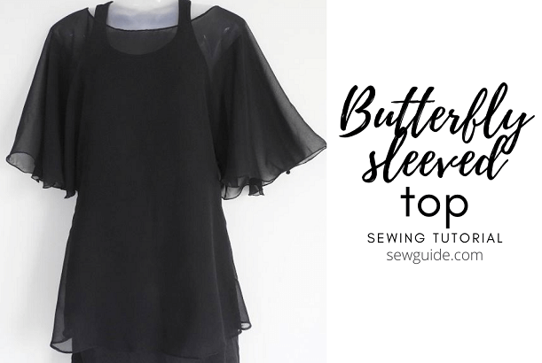 butterfly sleeved top sewing tutorial