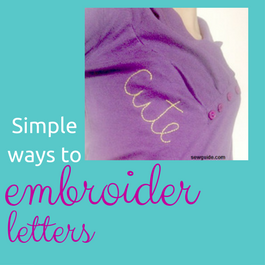 embroidering letters and initials