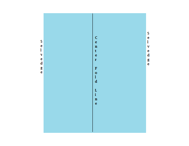 center fold of the fabric