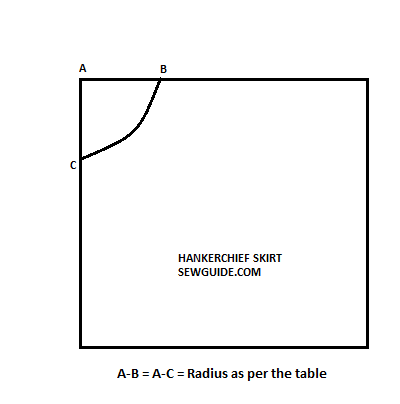 handkerchief skirt pattern