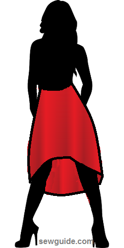 skirt hemlines length names -high low length