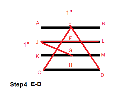 The sequence of stitches for sewing the star embroidery stitch